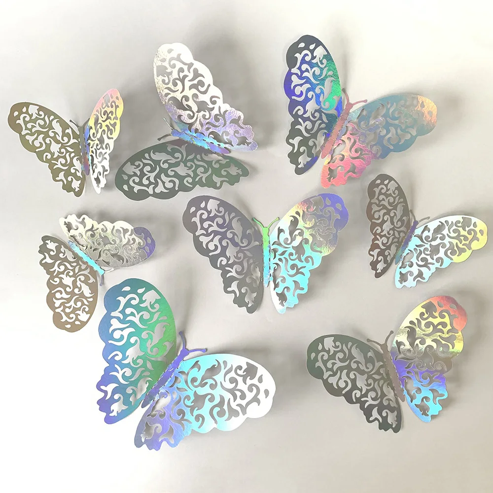 

Color 3D Stereo Hollow Butterfly Artist Home Party Wall Decoration Background Stickers Decor Event Accessories Ornaments Gifts