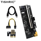 Плата расширения TISHRIC, PCI PCIE 1X 4X 8X 16X Extender PCI-E кабель-удлинитель графики VER009S Plus, адаптер для майнинга графическим процессором