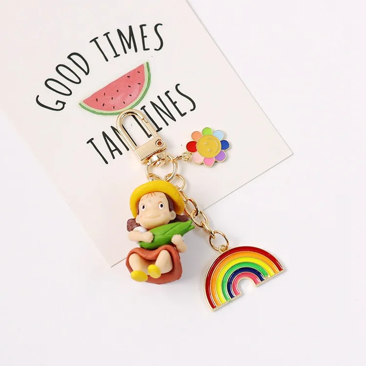 

New Kawaii Studio Hayao Key Chain Miyazaki Kiki Keychain Bag Pendant Figure Toys Kids