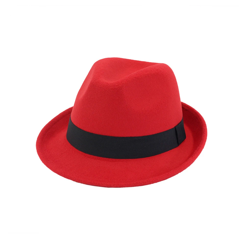 Модная мужская и женская шерстяная шляпа Fedora с тканевым поясом поп уличная дорожная шляпа Панама джазовая, шляпа