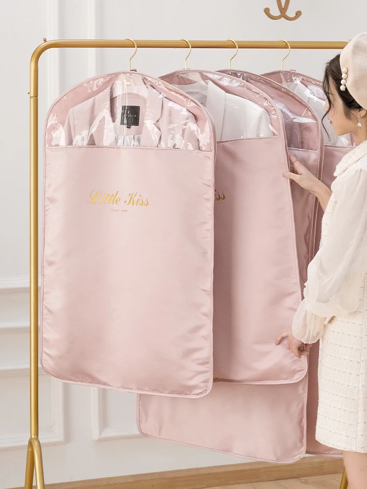 

Clothes Duseproof Cover Garment Protector Suit Coat Dust Cover Home Storage Bag Transparent Foldable Hanging Organizer