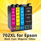 4 упаковки чернильных картриджей для Epson 702XL 702 XL T702, чернильный картридж для EPSON обозначения яркости для принтера