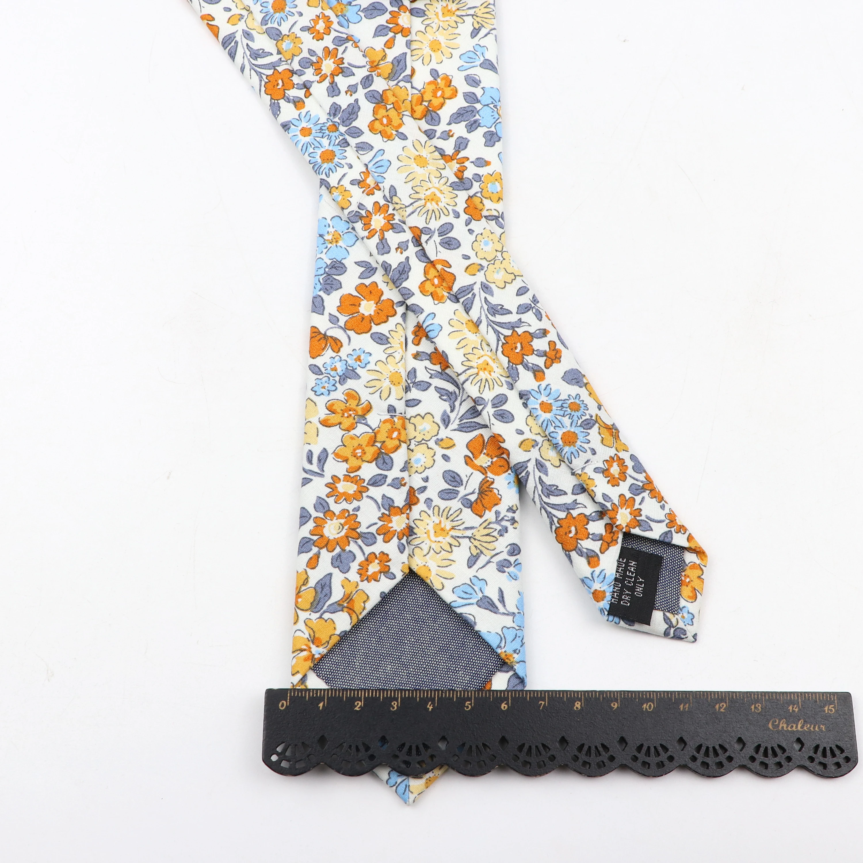 Мягкий галстук с цветочным принтом для мужчин и женщин 100% хлопок красивый