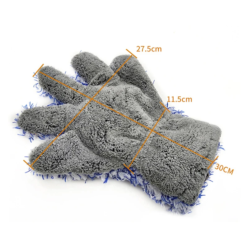 

Onever High Density Microfiber Car Cleaning Glove Double-Sided Car Wash Cleaner Water-Absorbent Glove Car Care Tool New