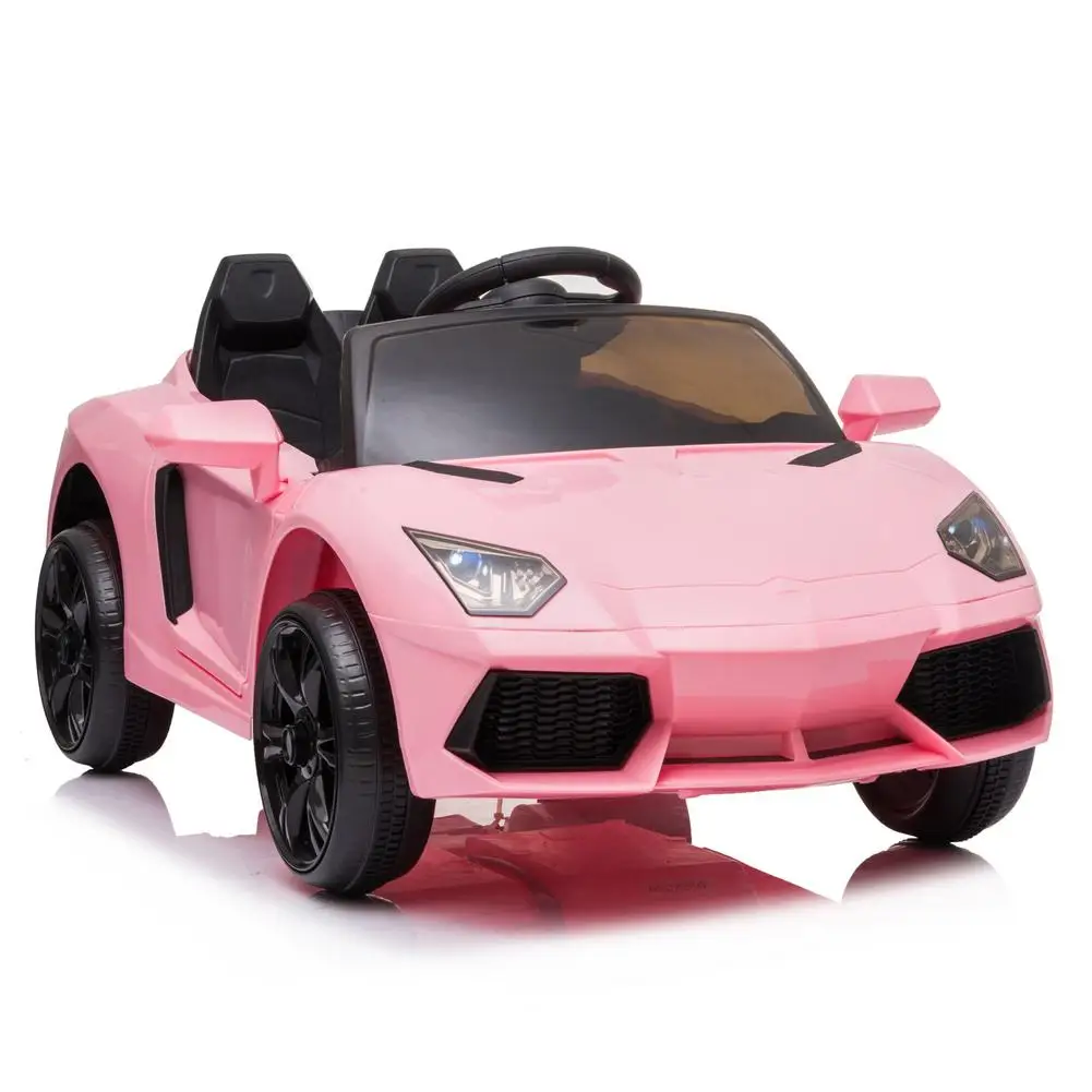 

Детские электромобили с дистанционным управлением, перезаряжаемый двухколесный привод, Детская игрушечная машинка розового цвета