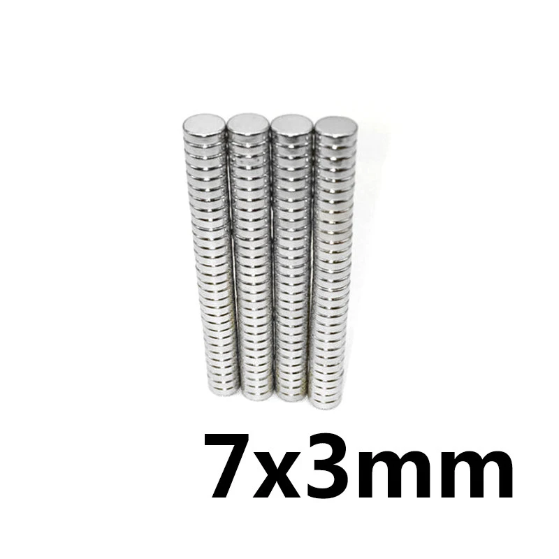 

20/50/100/200/500pcs 7*3 mm Neodymium magnet disc 7x3mm N35 NdFeB Dia 7x3 Strong Small Magnetic Magnets For Craft 7 mm x 3 mm