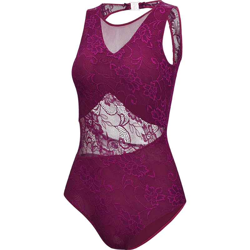 

2020 Sexy Ballet Dance Unitard For Women Stage Costume Lace Ballet Tutu Dance Wear Fairy Gymnastics Bodysuit Ballerina Leotard