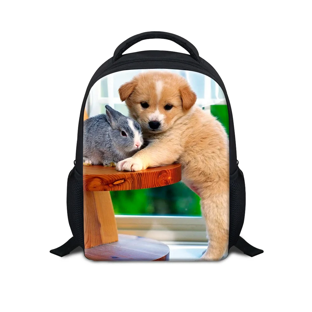 12 дюймовый милый школьный ранец с собакой для детского сада Сумка животными