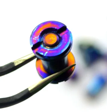 1 шт. зажим XM18 ручка шпиндель винт заклепка титановый сплав жареный синий DIY