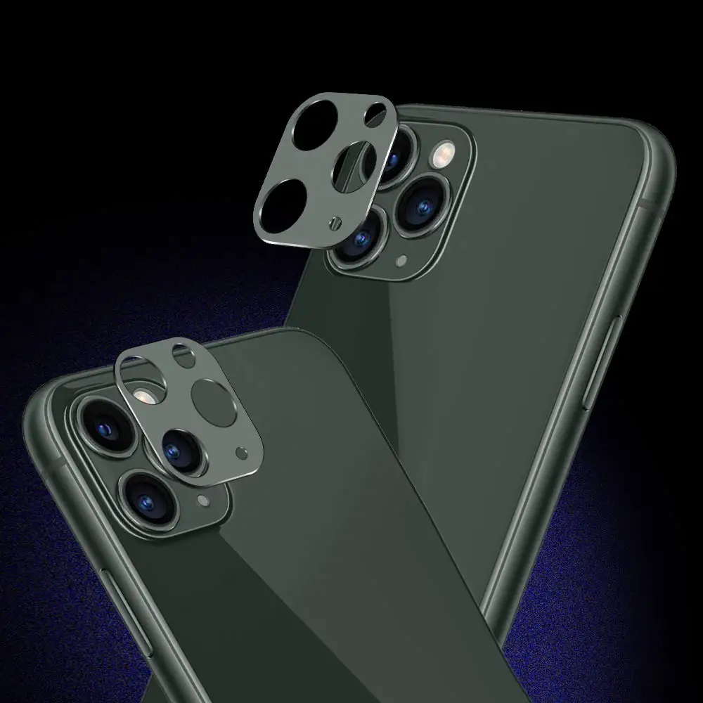 Роскошный чехол для объектива камеры iPhone 11 2 шт. Защитный металлический