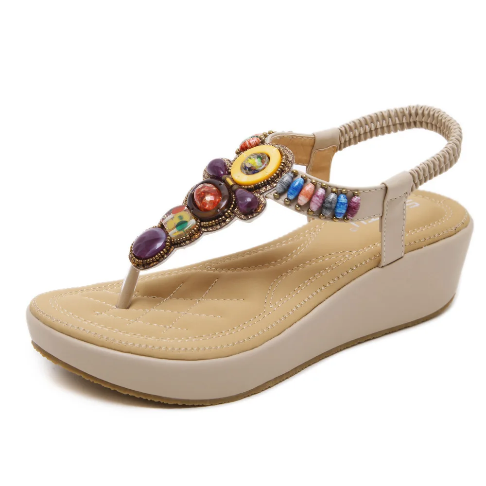 

2021 New Summer Women Sandal Wedge Platform Roman Ladies Height Comfort Sandals Shoes Female 2021 Ladies Casual Footwear