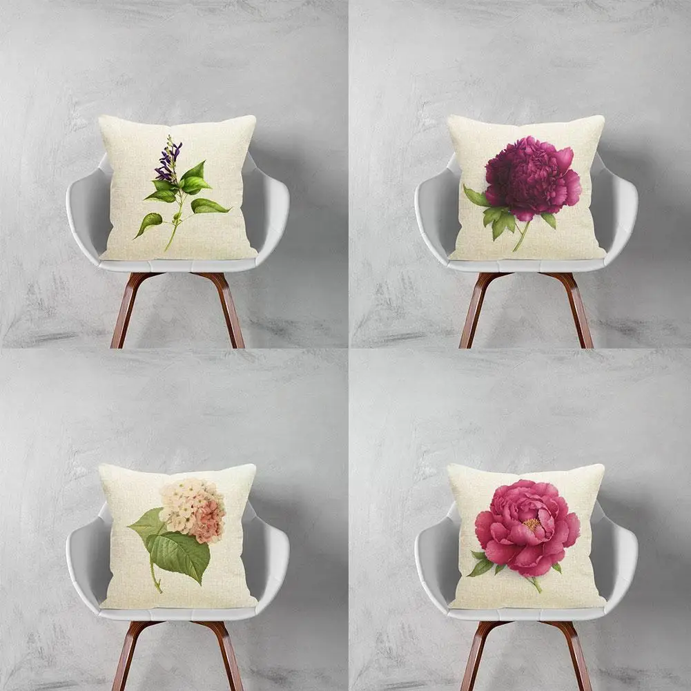 

flower Pattern Decorative Cushions Pillowcase Polyester 45CMx45CM Cover Sofa Decoration Pillow Cover Throw Pillow Cushion I6X4