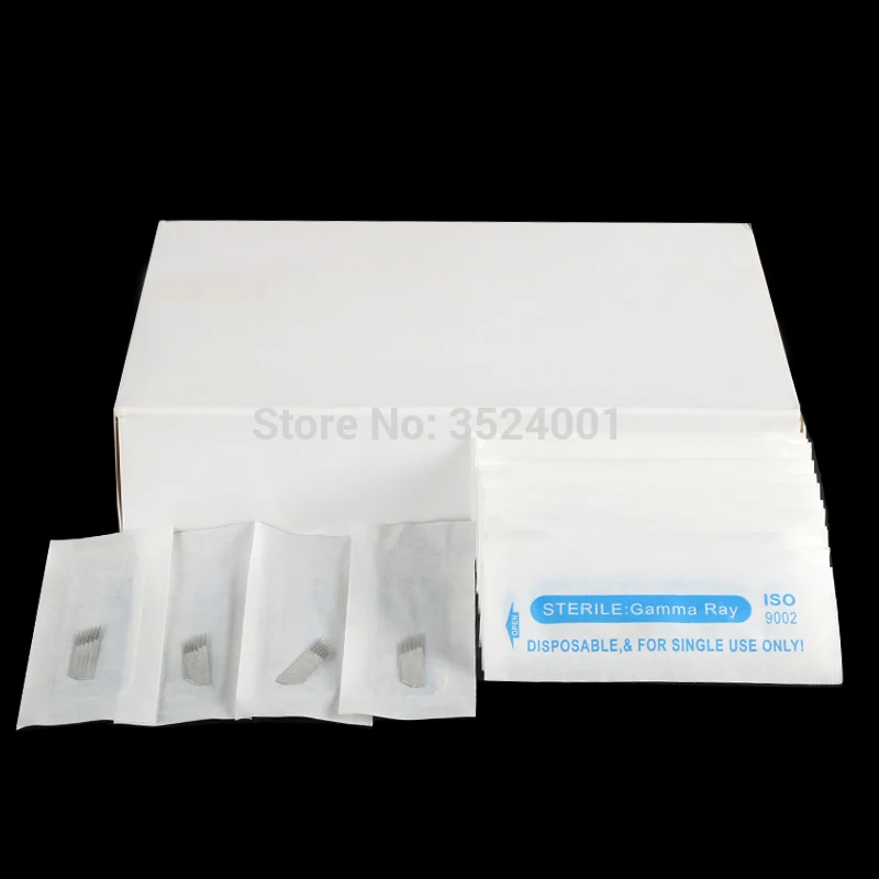 Иглы для перманентного макияжа бровей 3 ряда 500 шт.|Иглы тату| |