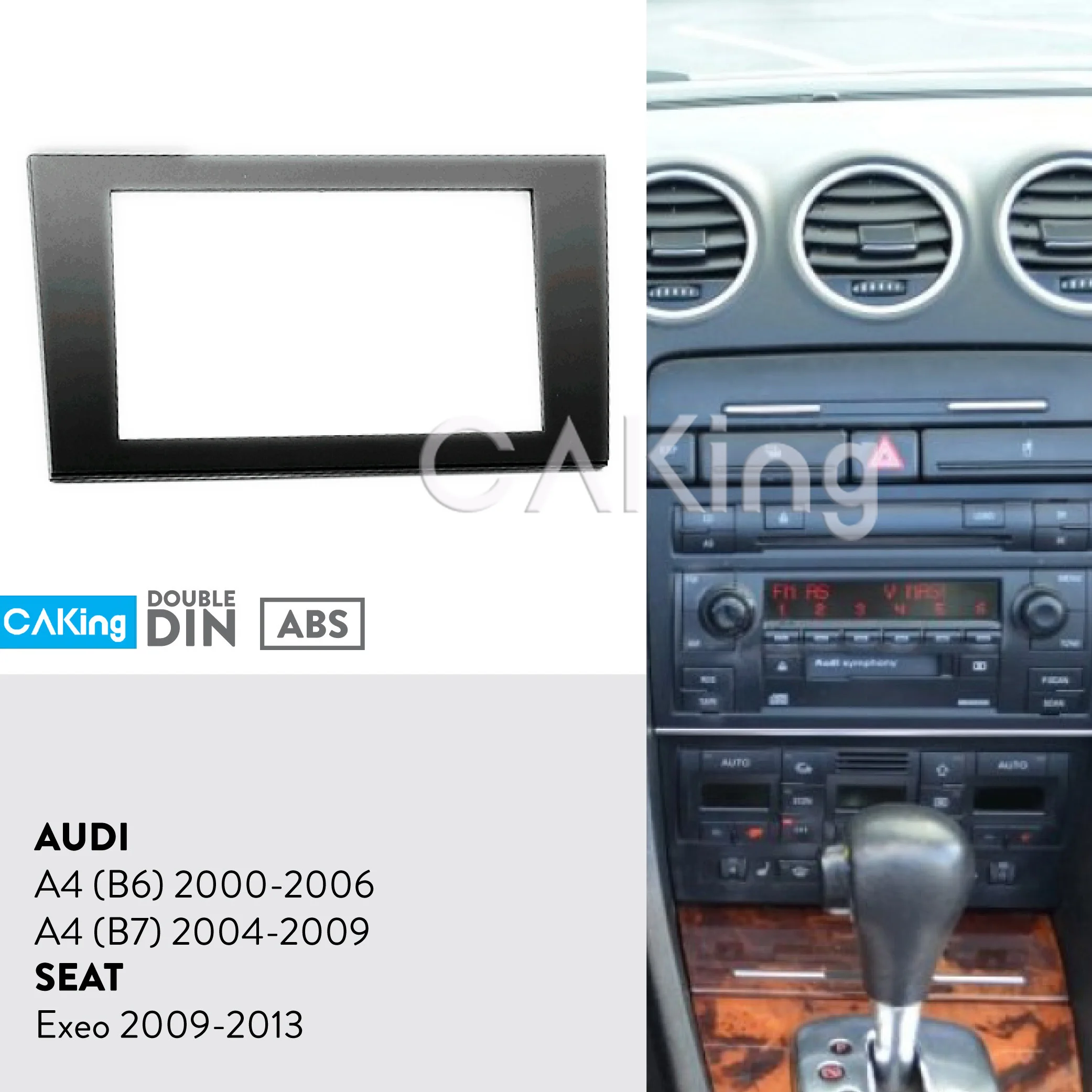 Автомобильная фасция Радио панель для Audi A4 (B6) 2000 2006 (B7) 2004 2009 Seat Exeo 2013 рамка набор