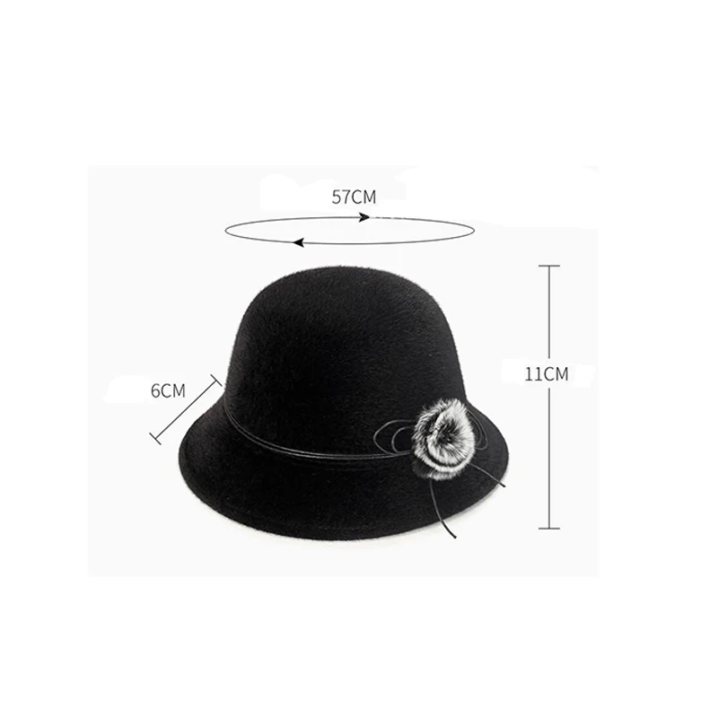 

Fashionable Faux Fur Bucket Hat Women Autumn Winter Imitation Mink Solid Hat Fur Fisherman Hat Plush Beanies 2021 New