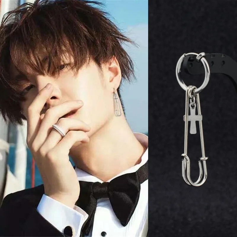 VIVILADY корейский сплав унисекс Мужские Женские серьги-кольца Длинная кисточка