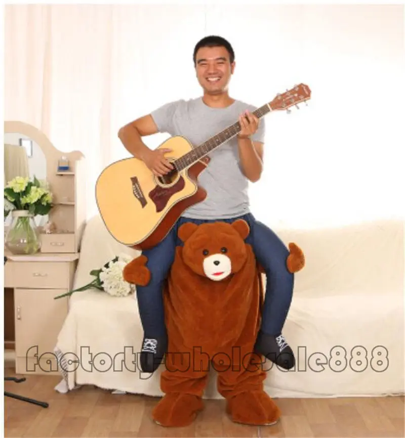 Костюм талисмана коричневого медведя Карнавальные меховые костюмы Вечерние с