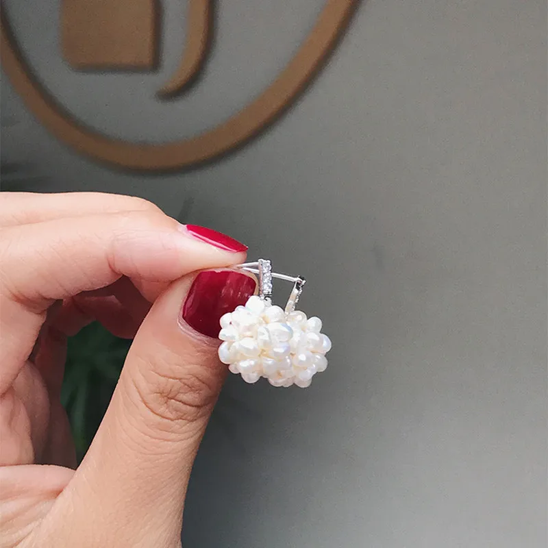 Милые мини серьги гвоздики из натурального пресноводного жемчуга для женщин
