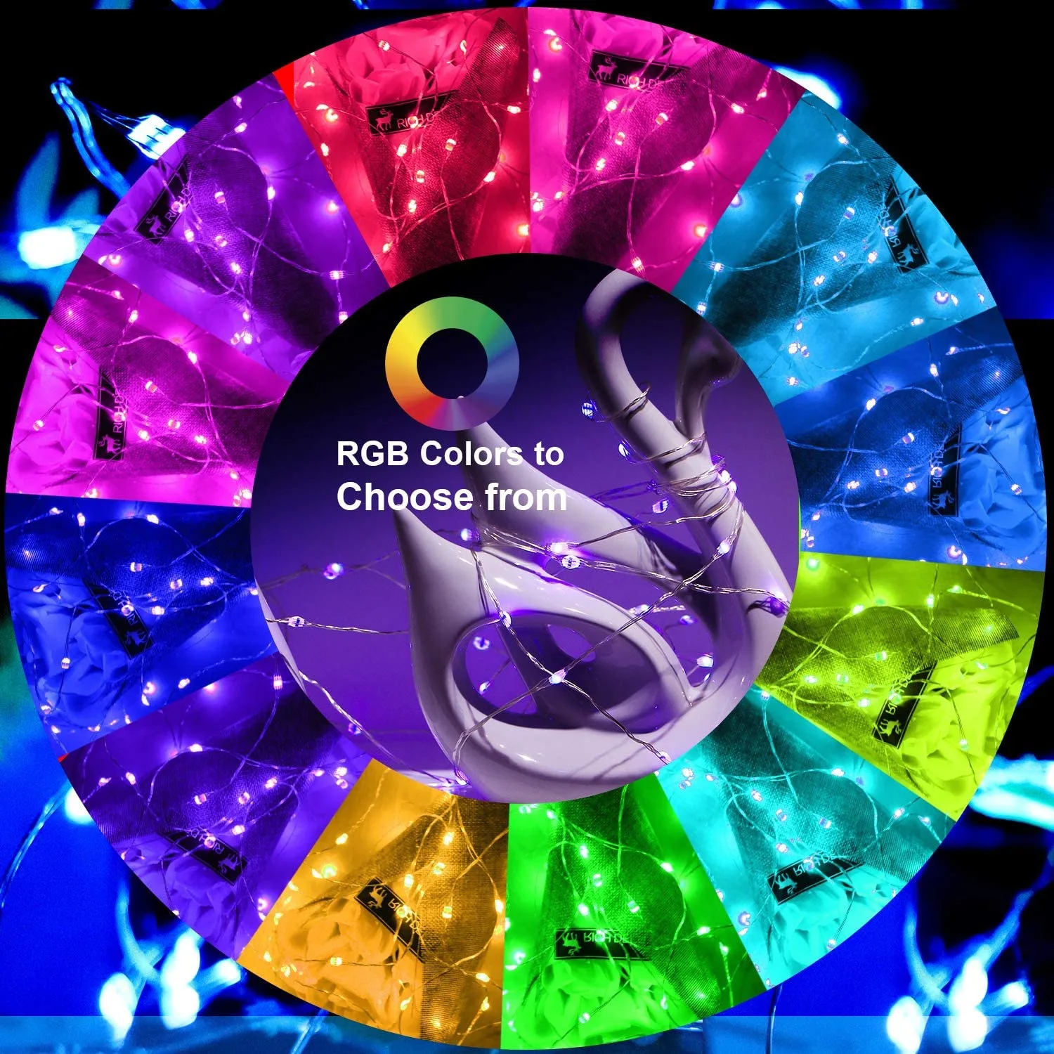 Смарт 5/10/20 м USB RGB меняющаяся гирлянда Bluetooth App Контролируемая Рождество спальня