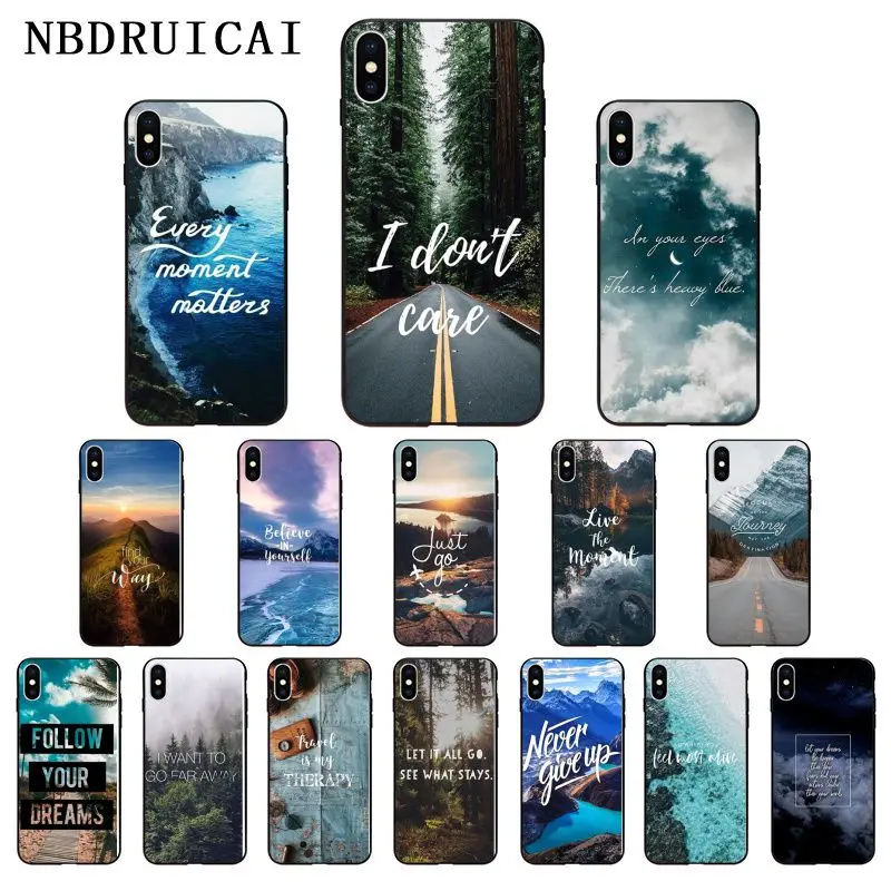 NBDRUICAI Road Mountain Beach Высококачественный силиконовый чехол для телефона iPhone 11 pro XS MAX 8 7