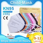 FFP2 Mascarillas детская KN95 маски для лица многоразовая 5-слойная защита для рта маски 95% фильтр маски fpp2 фильтр Испания ffp2mask для детей