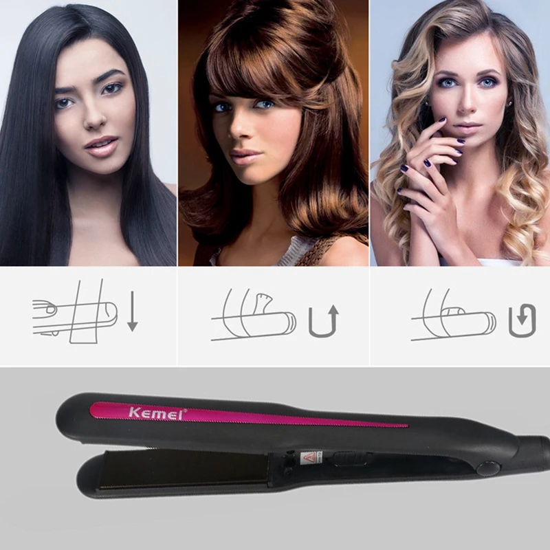 Kemei Km 9941 плоский утюжок прямой стержень для волос с отрицательными ионами прямые