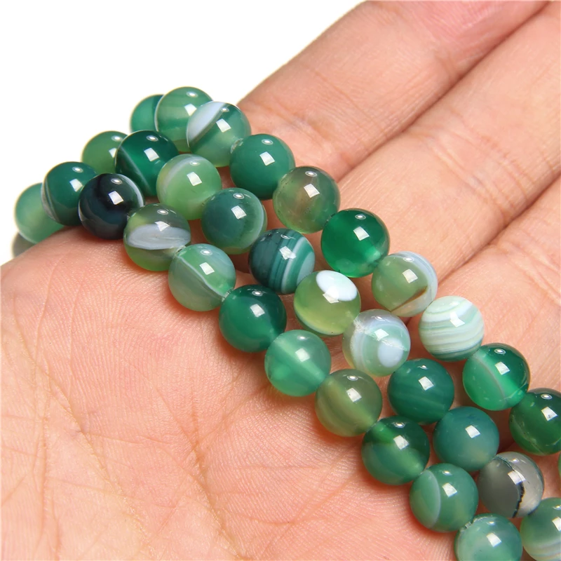 Разноцветные Бусины из натурального агата 4/6/8/10/12 мм гладкие полированные