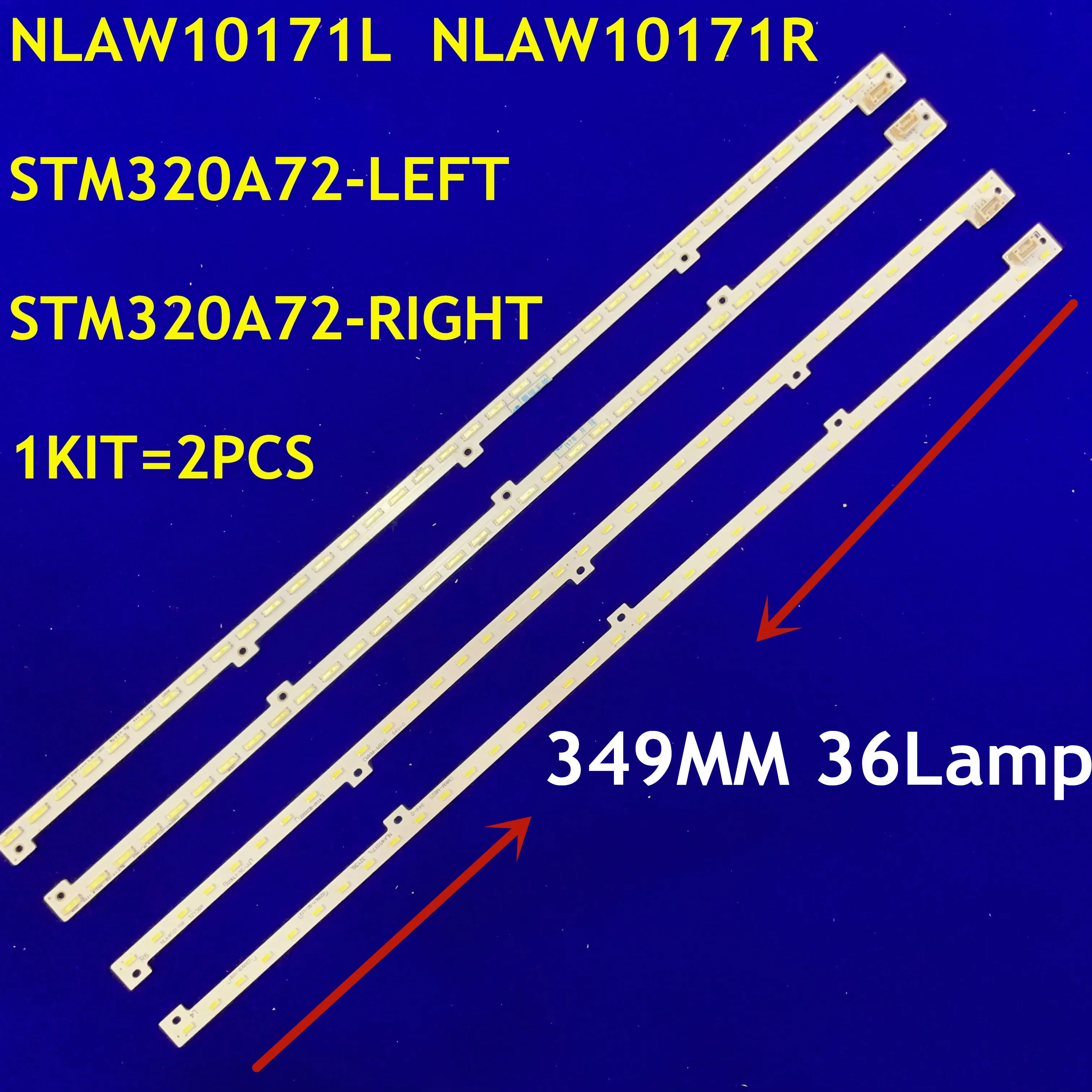 

New 5set=10 PCS LED backlight strip for PANAS//ONIC TX-L32X5B VVX32H125G00 LE32HWD STM320A72-RIGHT LEFT_rev3.0_36_11082