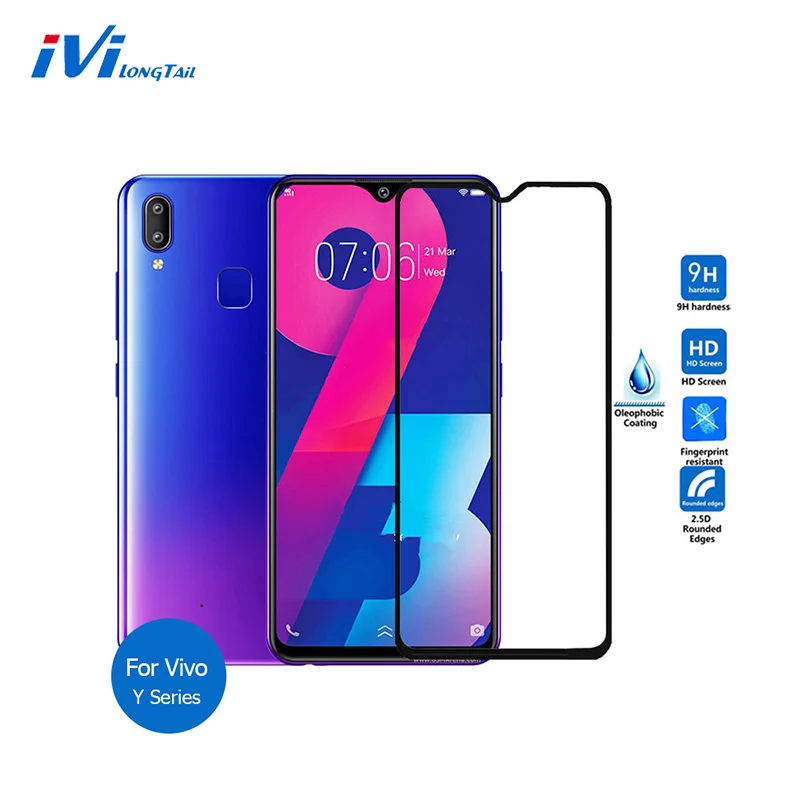 Закаленное стекло iviLongTail 9D пленка для VIVO Y3 IQOO Y17 X27 V15 V11 V9 V7 V7Plus V15Pro V5Lite V5Plus V5S полная