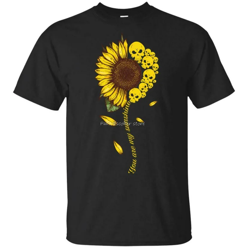 

Skull Sunflower You Are My Sunshine Men T-Shirt S-6Xl Black Made In Usa Gift Funny Tee Shirt men summer t-shirt brand tops