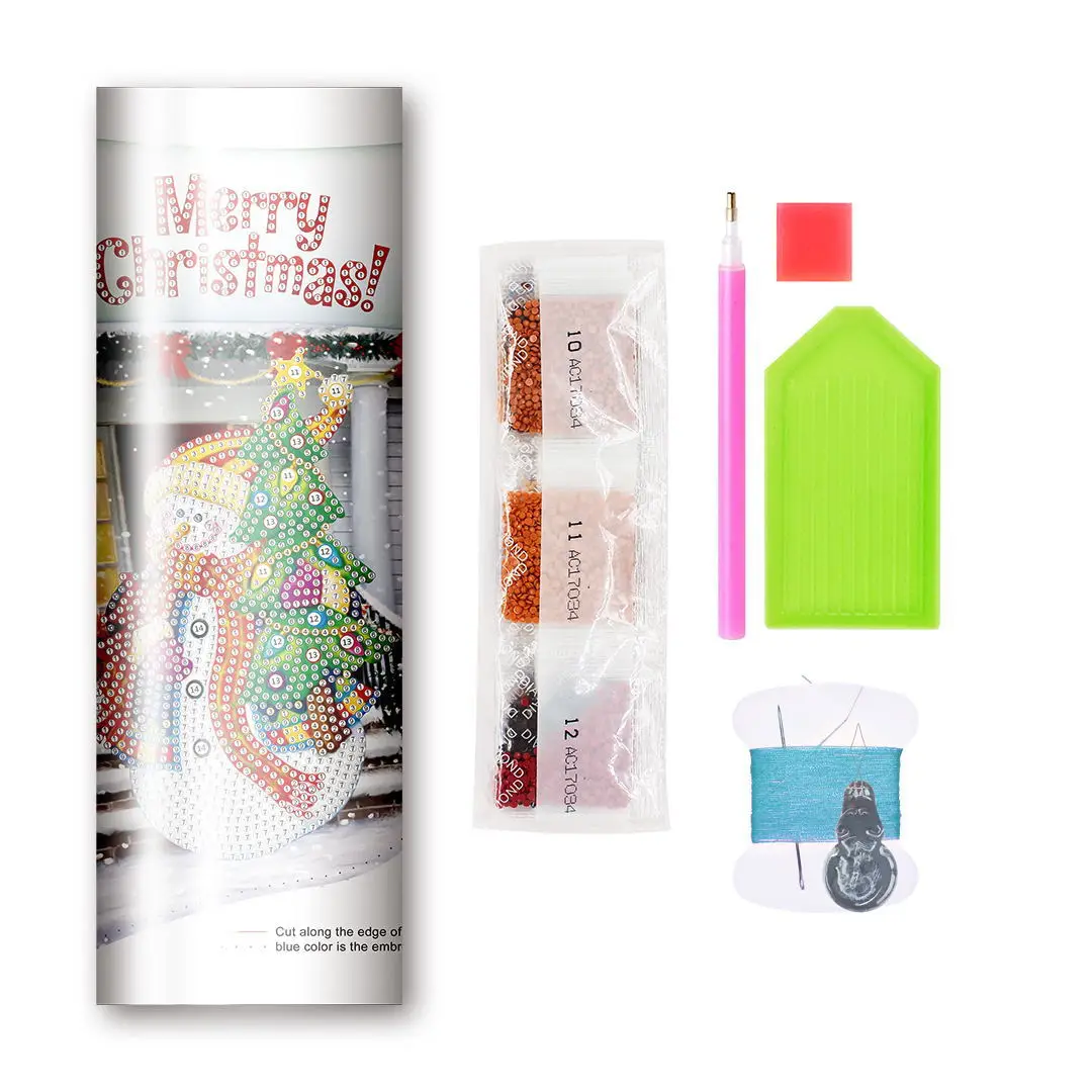 

Рождественские чулки 5D DIY, алмазная живопись, милый снеговик, Санта-Клаус, Искусственная елка, подвеска, конфеты, подарочный пакет