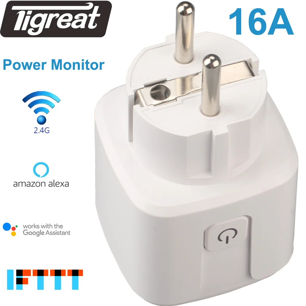 Wi Fi розетка умная вилка ЕС монитор питания таймер дистанционного управления 16a