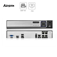 azishn 4k 8ch 4ch poe nvr h 265h 264 surveillance security video recorder cctv dvr for poe ip camera 1080p4mp5mp8mp4k