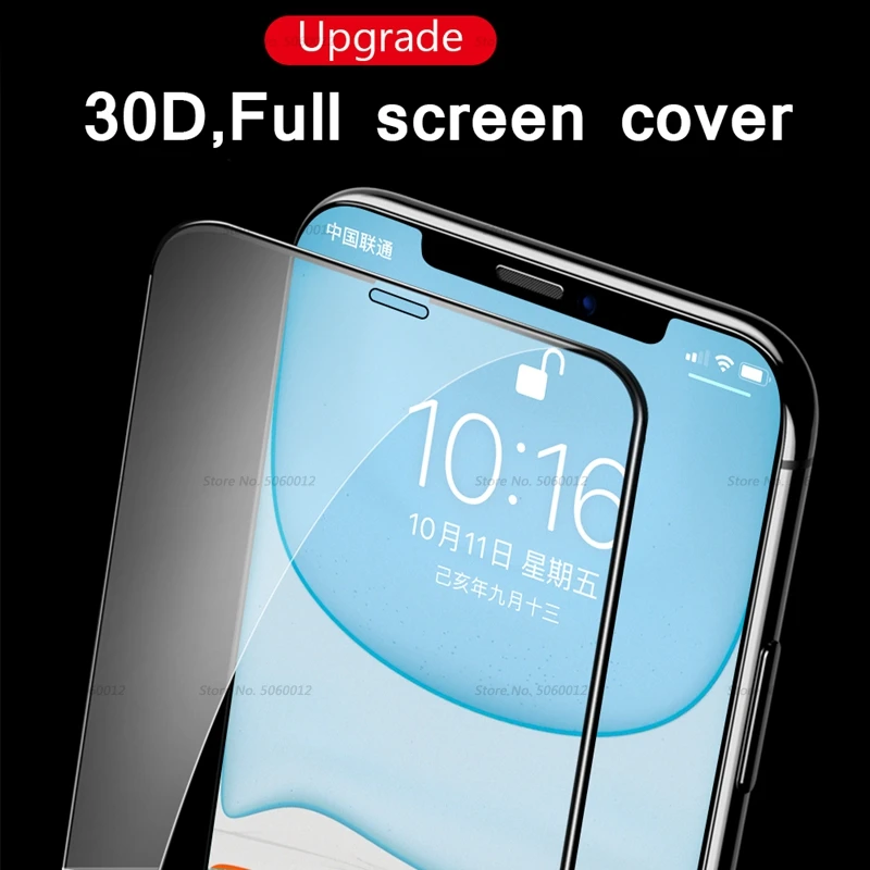 30D защитное стекло с изогнутыми краями для iPhone 7 8 6 6s Plus закаленное 11 Pro X XR XS