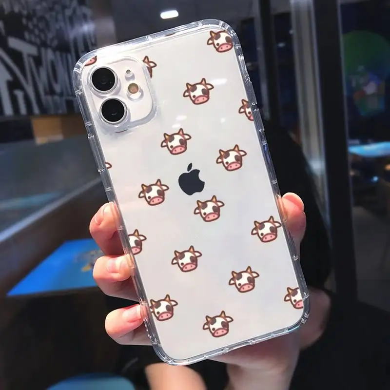 

Cartoons animal Rabbit Dinosaur Dog Phone Case Transparent for iPhone 11 12 mini pro XS MAX 8 7 6 6S Plus X 5S SE 2020 XR