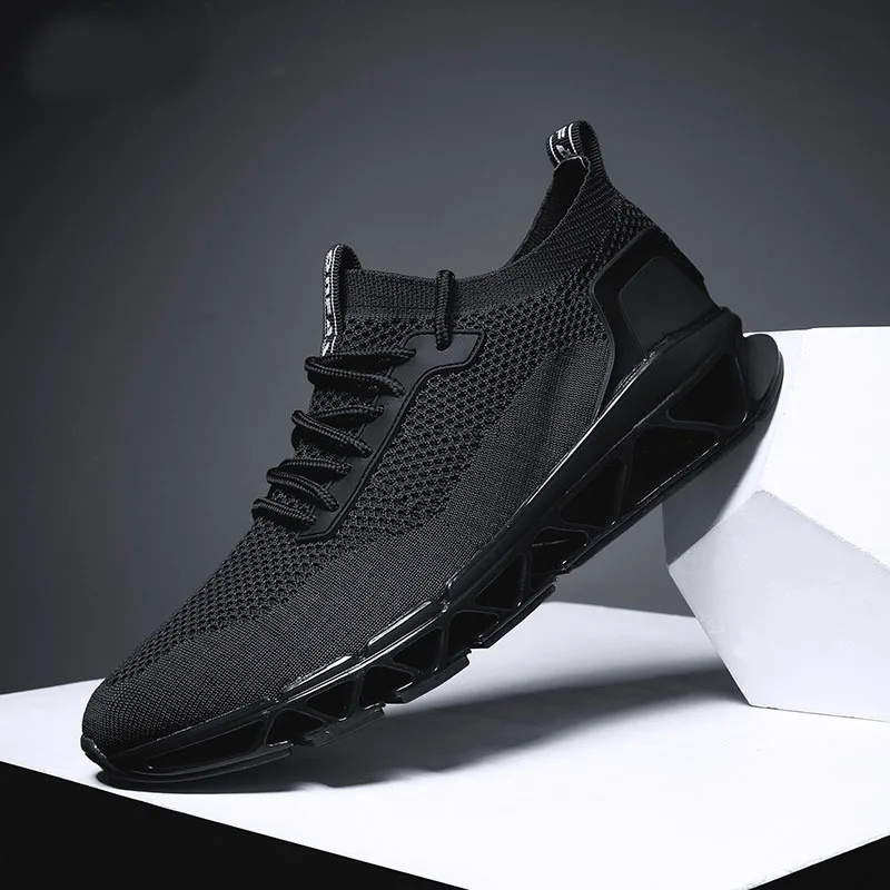 New Men Sports Breathable Running Shoes Solid Color When Flying Woven Casual Size 39-44 Autumn | Обувь