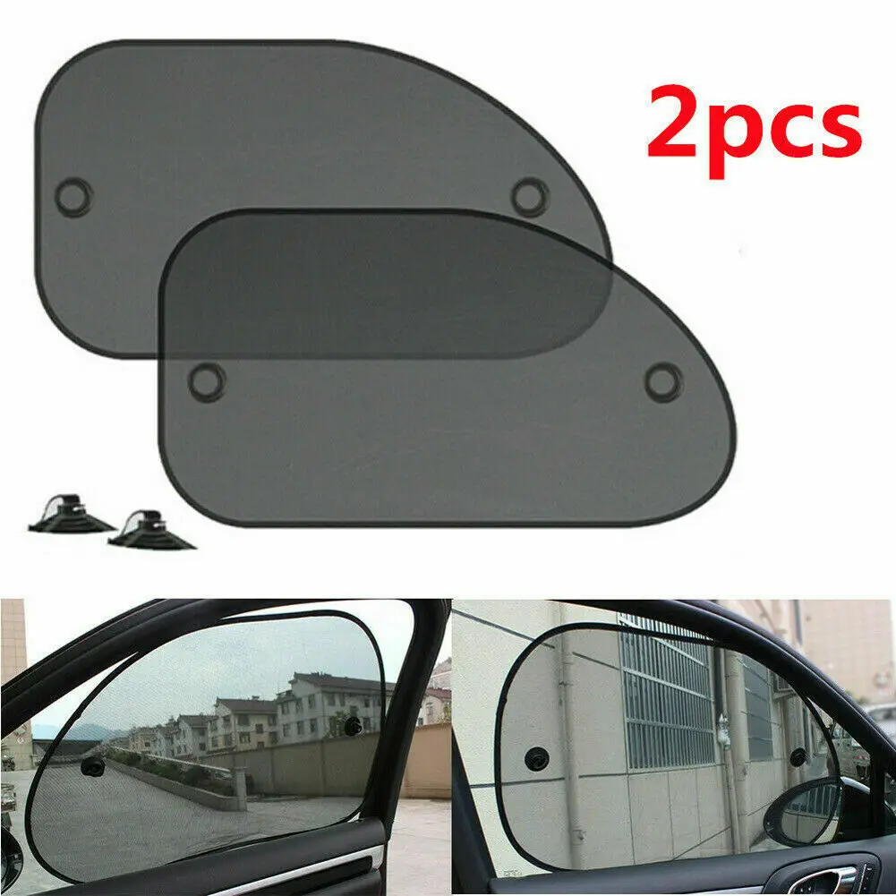 1 Pair Car Side Window Black Mesh Sun Shade Visor Anti-UV Cover Shield 65*38cm Universal Auto Accessories | Автомобили и