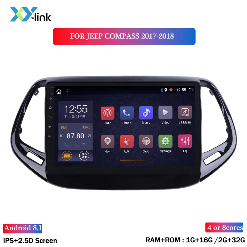 9 дюймовый Android 8 1 автомобильный Радио DVD плеер для Jeep COMPASS 2017 2018 навигация Gps Аудио