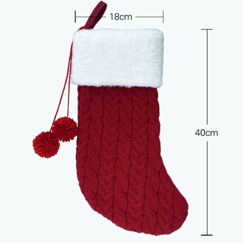

Christmas Hanging Pendant Christmas Tree Hanging Knitted Socks Gift Bag Decorative Pendant Home Ornaments