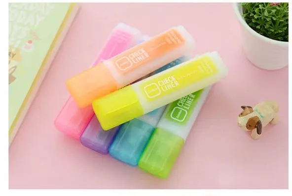 Кавайная флуоресцентная ручка цветная матовая наклонная Толстая творческая