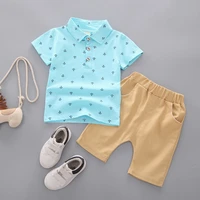 new summer hot sale baby boys clothes casual print kids clothing sets toppant childrens clothing 2 pcs clothing for boys 1 5 y