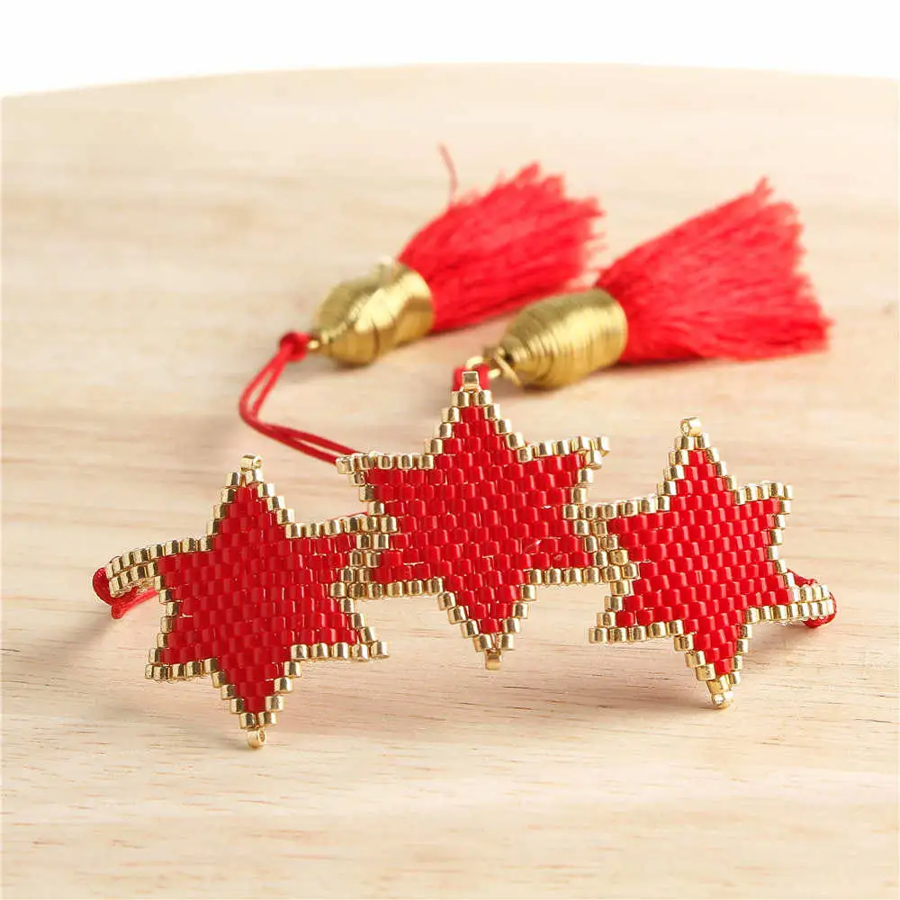 Go2boho MIYUKI сердце браслет бохо шик женский Турецкий Дурной глаз браслет красный набор звезда ювелирные изделия Pulsera Mujer кисточкой Handmad