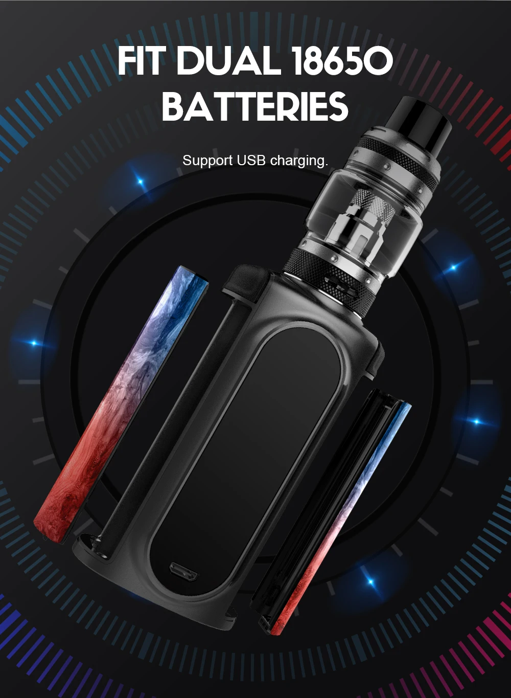 VOOPOO Vmate Vape Комплект 200 Вт мод коробка сигарета электронная вейпер моды 8 мл Uforce T1 танк распылитель без 18650 батарея электронные сигареты испаритель