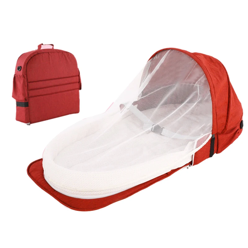 

Mummy Bag Portable Foldable Crib Travel Foldable Bed Bag with Mosquito Net Baby Baby Sleeping Basket Diaper Bag