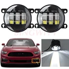 Комплект из 2 предметов, на передний бампер для автомобильного стайлинга светодиодные противотуманные фары для Ford Mustang 2015 2016 для транзит платформа шасси 2006-2015 высокая яркость