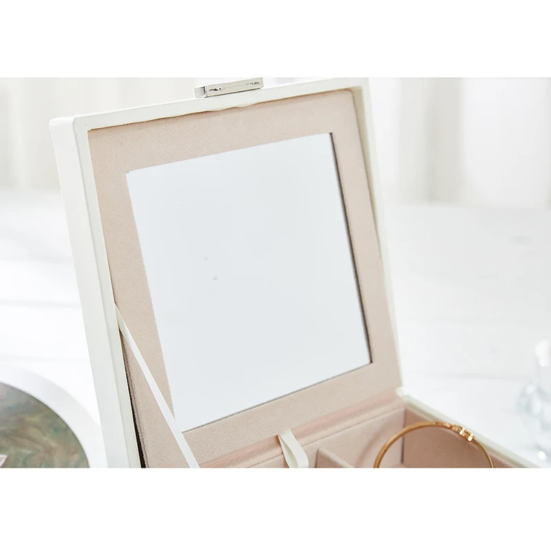

Jewelry Organizer Large Jewelry Box High Capacity Jewelry Casket Makeup Storage Makeup Organizer Leather Beauty Travel Box #2
