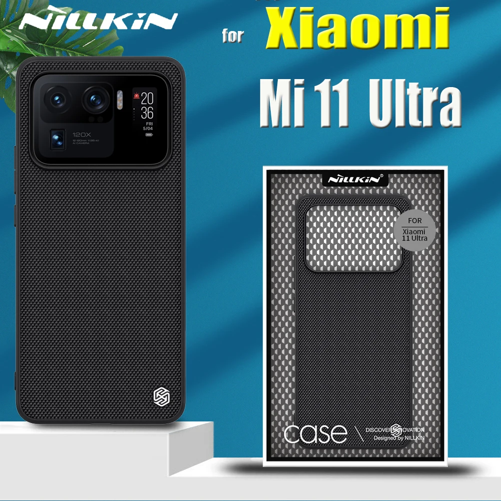 

Текстурированный нейлоновый чехол Nillkin для Xiaomi Mi 11, ультрапрочный Мягкий Нескользящий ударопрочный чехол-накладка на Mi11 Ultra Capa