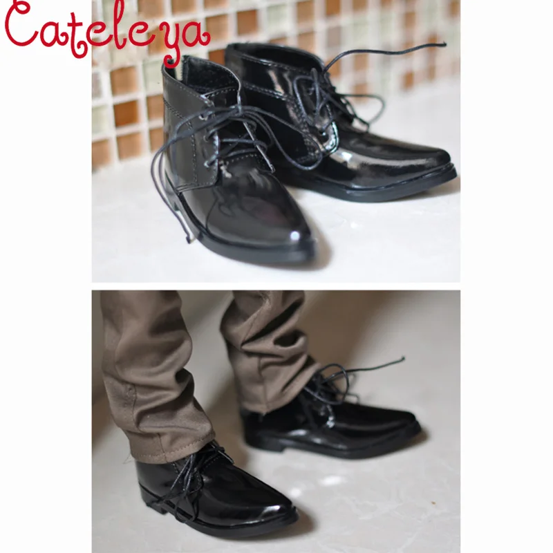 Туфли для кукол Cataleya Bjd 1/3 1/4 черные туфли из лакированной кожи с острым носком |