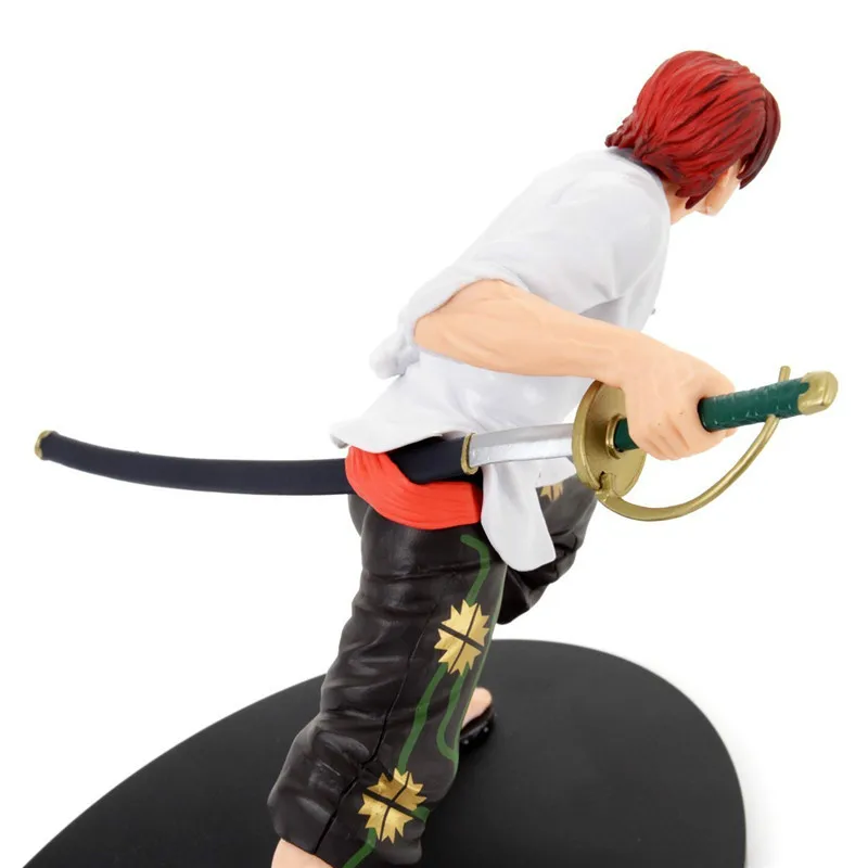 

6" One Piece Shanks Red Hair Pirates Four Emperors Golden Cat Sticker Original Version PVC Action Figure Toy BOX 17CM Q369