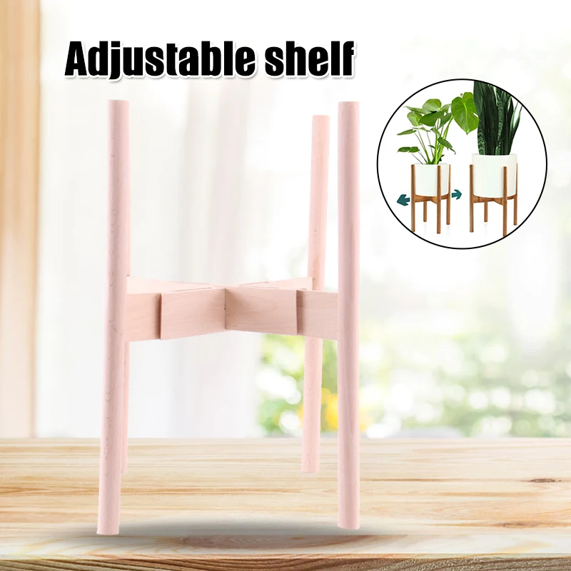 Newly Adjustable Plant Stand Modern Wood Indoor Plant Stand Bamboo Flower Pot Holder Fits Home Plant Decoration TE889